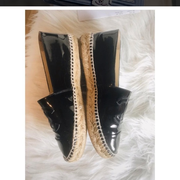 COPY - 💯 Authentic Chanel Black Patent Leather Espadrilles - Picture 4 of 5